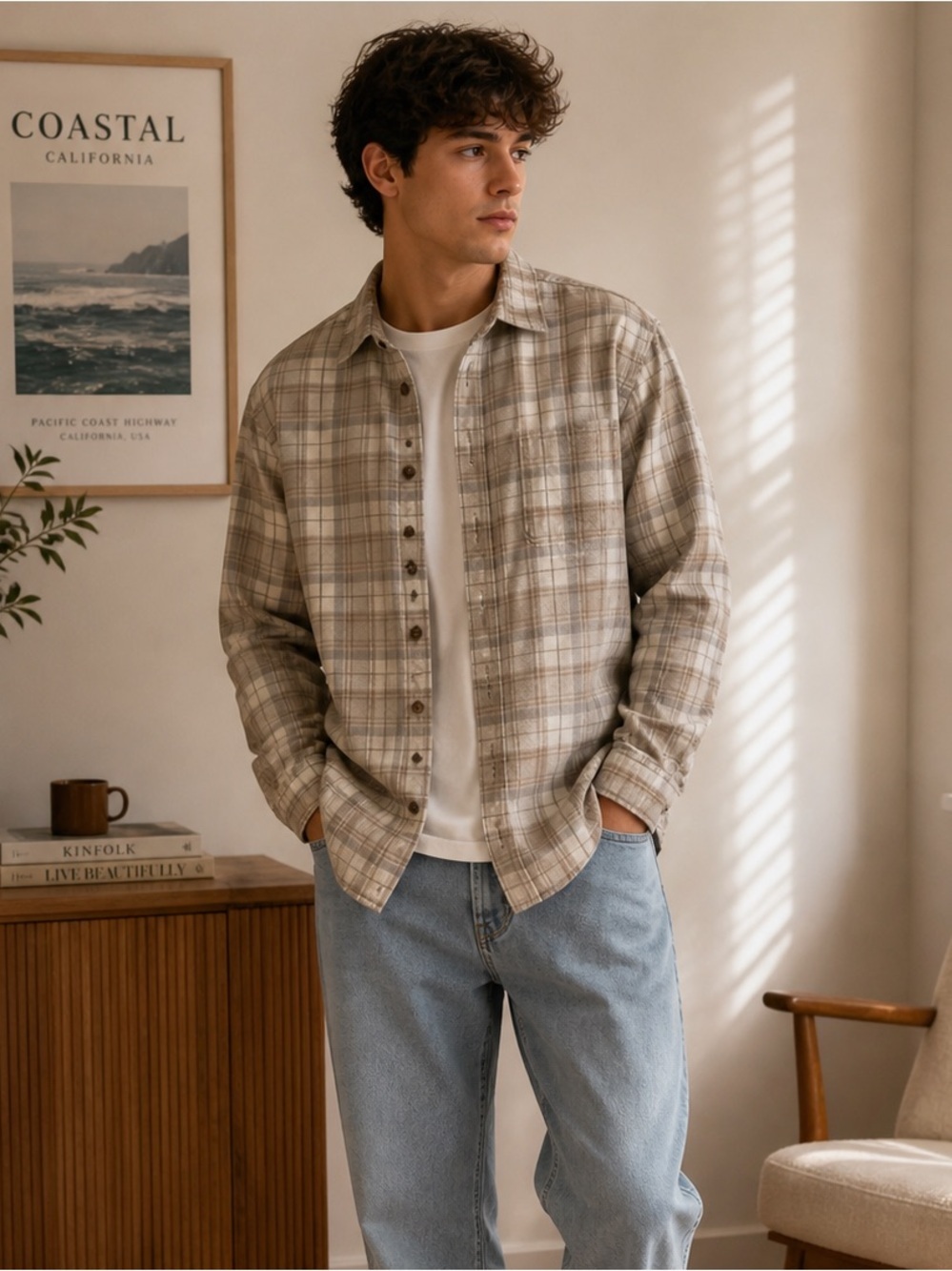 Free Planet Cropped Flannel - Size M